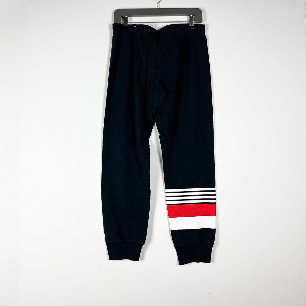 Victoria's Secret PINK grey sweatpants orange white stripes joggers size Large
